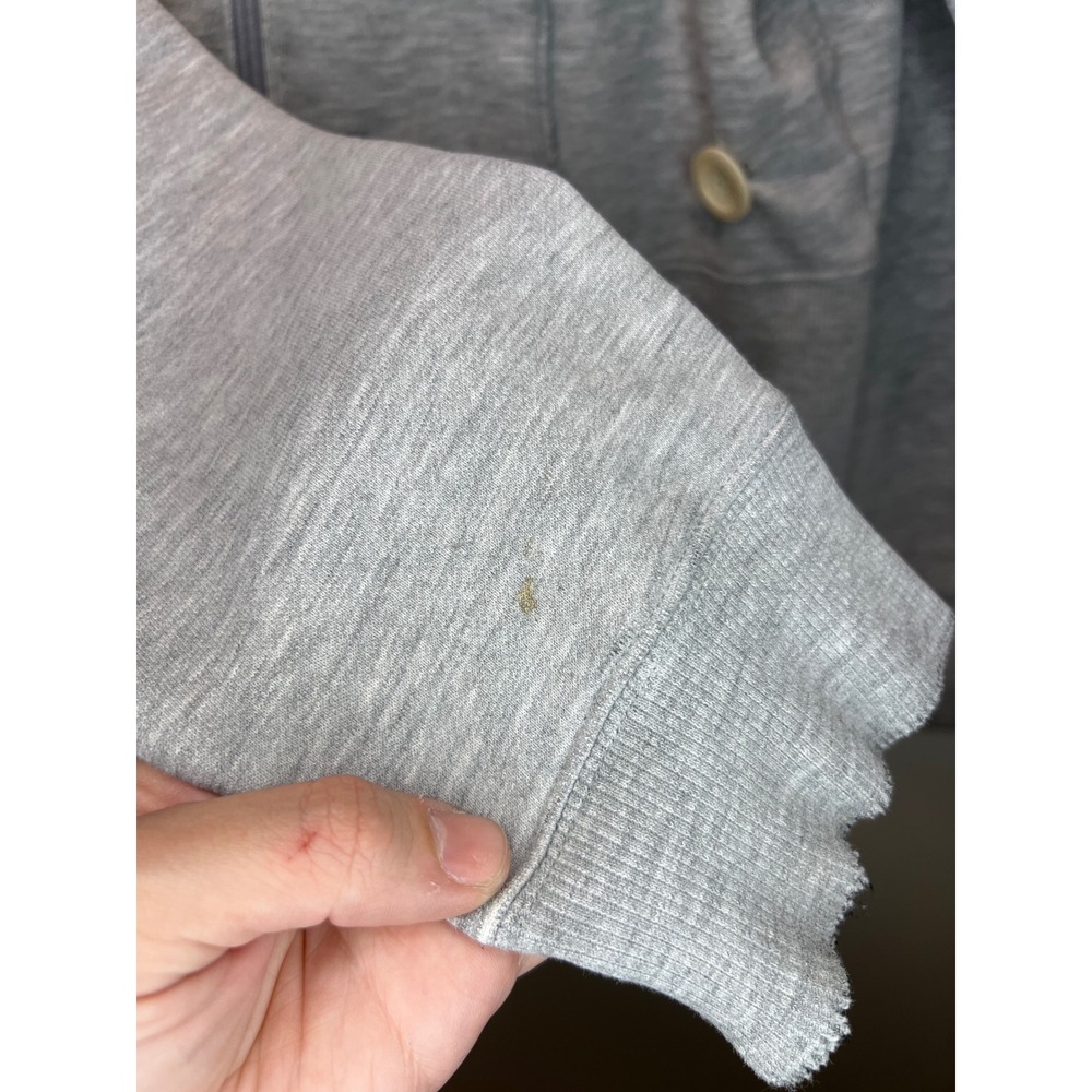 Adidas Womens‎ Sweater Jacket Size Heather Gray Full Zip 2003 Y2K - Picture 7 of 11